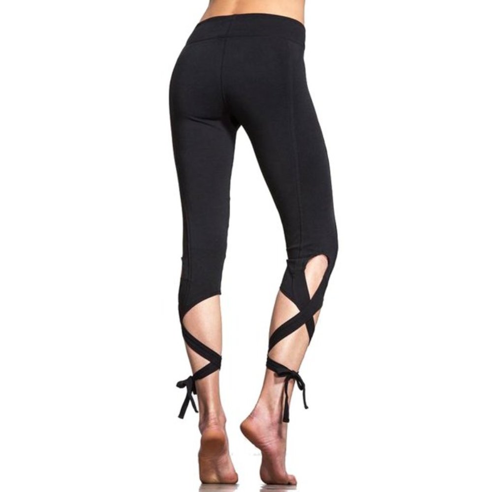 High Waist Women Ballerina Yoga Legging/Dancer Legging +Free Crossback Yoga Tank